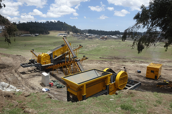 埃塞俄比亞100噸石灰石移動式生產線